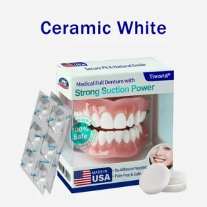 𝑇𝑖𝑤𝑜𝑟𝑙𝑑® Medical Full Denture with Strong Suction ✅ Made and Shipped from the USA🍀