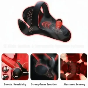 Alisanda™ Vibrating electric male masturbation lock ring charging