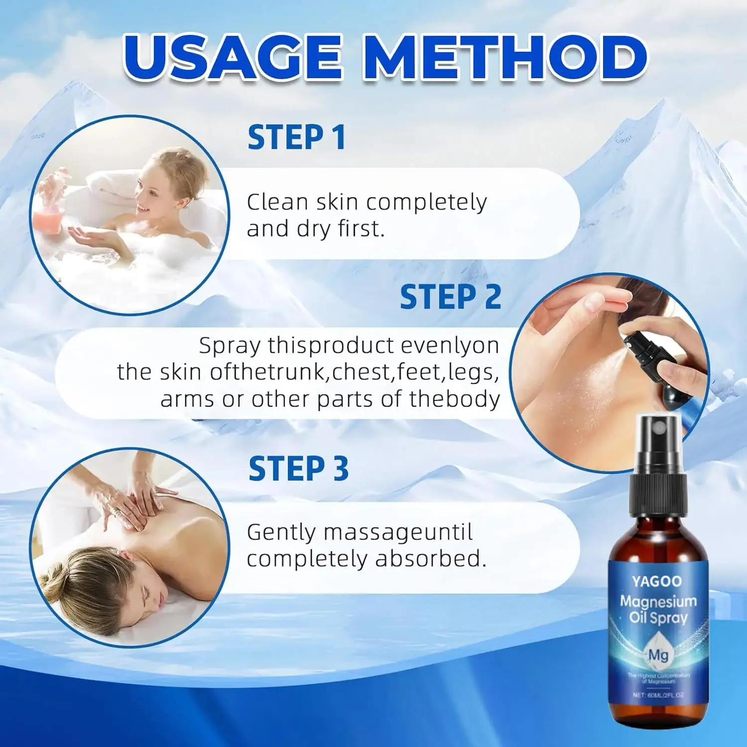 2026🏆✨LAST DAY SALE 70% OFF🔥YAGOO™ Pure Magnesium Oil Spray