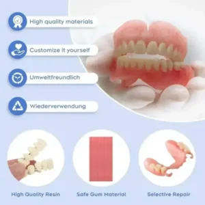 🔥Limited Time 50% OFF： 2nd ltem 60% Off🔥HazyGalaxy® Medical Full Denture with Strong Suction ✅ Made and Shipped from the USA🍀
