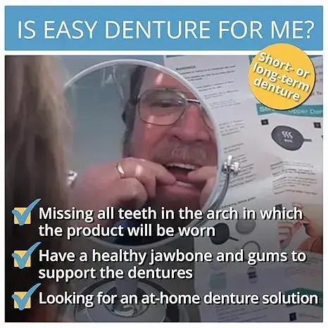 Easy Denture Upper Boil & Bite Denture (Small/Medium) | Self-Fitting