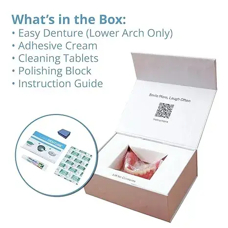 Easy Denture Upper Boil & Bite Denture (Small/Medium) | Self-Fitting