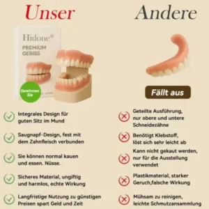 Hidone Premium Gebiss / Zahnprothese