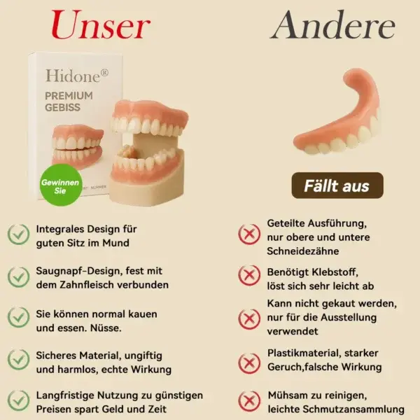Hidone Premium Gebiss / Zahnprothese