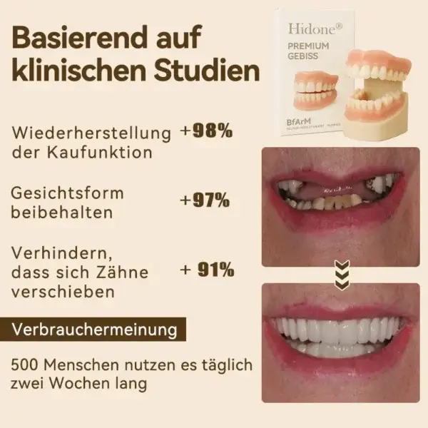 Hidone Premium Gebiss / Zahnprothese