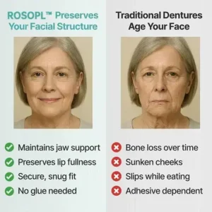 ROSOPL™ Custom-Fit Full Functional DenturesMake you more confident-Made in the USA