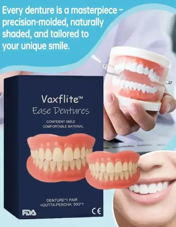 Vaxflite Full Denture Set (Top & Bottom) – Custom Fit Oral Prosthetic