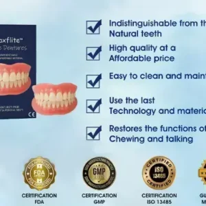 Vaxflite Full Denture Set (Top & Bottom) – Custom Fit Oral Prosthetic